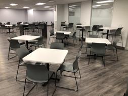Davis Tables, Sit-On It chairs, Allseating Tuck chairs